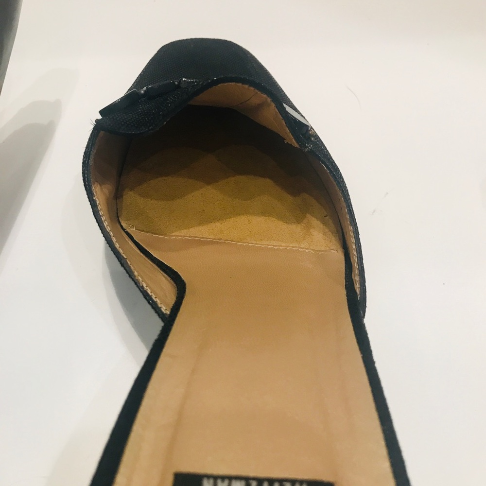 Stuart Weitzman Black Square Toe Mules. Size 10 - image 6